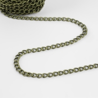 Цепочка для сумки, 6,2 &times; 8,8 мм, 10 &plusmn; 0,5 м, цвет бронзовый