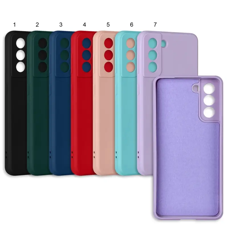 Чехол Samsung S21 цветной силикон