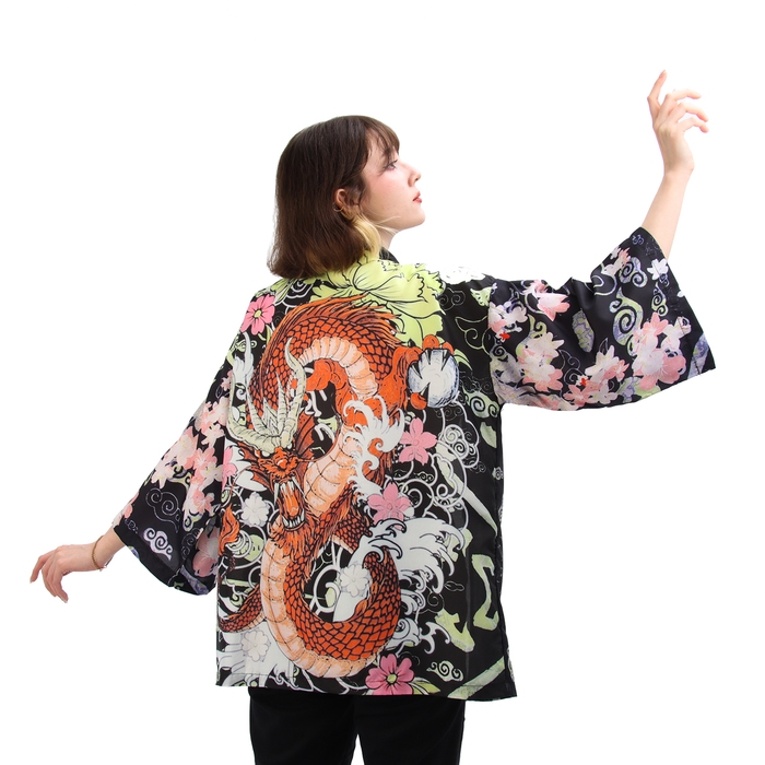 Карнавальное хаори &laquo;Красный дракон&raquo;, р. 42&ndash;44 (S)