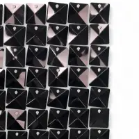 Панель с пайетками для фотозоны 30*30 см чёрная