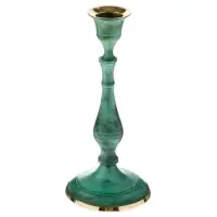 Подсвечник под старину "Надежда" латунь 7,5х7,5х17 см