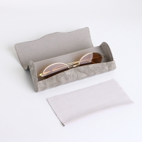 Футляр для очков на магните, длина 16 см, цвет серый