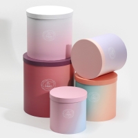 Набор круглых коробок 5 в 1, упаковка подарочная, &laquo;Пантон 08&raquo;, 23 х 23 х 25 ‒ 15 х 15 х 15 см