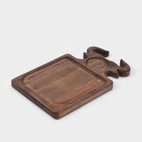 Доска для подачи блюд Wild Kitchen &laquo;Бык&raquo;, 34,5&times;21,5&times;2,5 см, тёмный бук