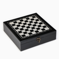 Набор 4 в 1: шахматы, домино, 2 колоды карт, 25 х 25 см