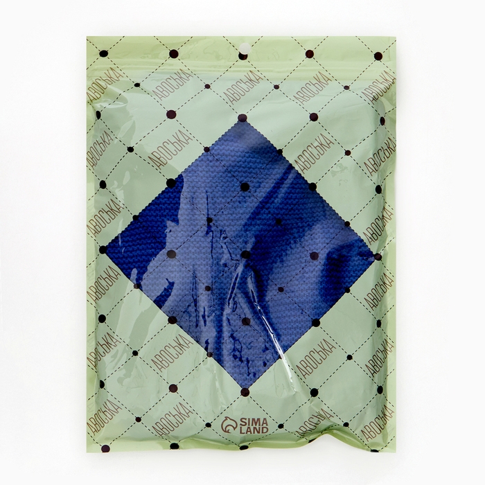 Авоська 38 х 62 см, ручка 22 см, клетка 0.5 см, синяя