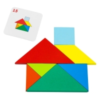 Головоломка &laquo;Танграм&raquo;, 20 заданий, 7 деталей, 10 двусторонних карточек