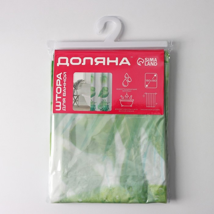 Штора для ванны Доляна &laquo;Сафари&raquo;, 180&times;180 см, EVA