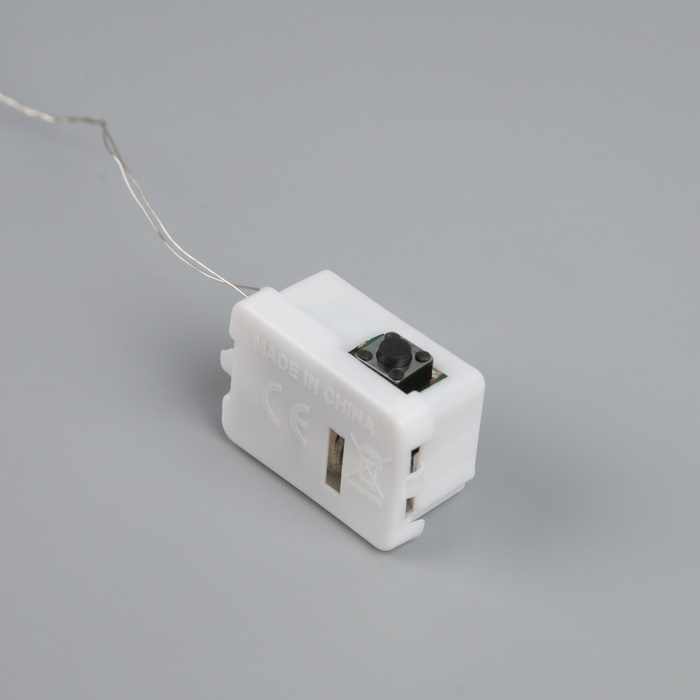 Набор гирлянд &laquo;Нить&raquo; 1 м роса, IP20, серебристая нить, 10 LED, свечение тёплое белое, 3 режима, батарейки AG13х3 (в комплекте), 5 шт.