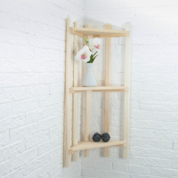 Полка угловая 3 яруса 38&times;75&times;16см, липа "Добропаровъ"