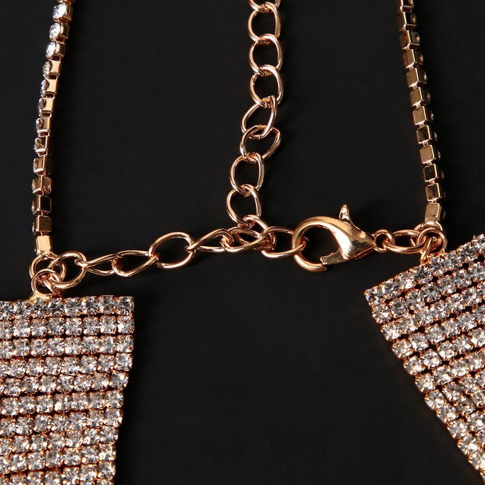 Чокер &laquo;Грация&raquo; искр узкий, цвет белый в золоте, L=31 см