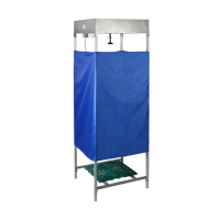 Душ дачный, 80 &times; 80 &times; 250 см, тент, бак антикоррозийный, 128 л, с ЭВН, тент МИКС