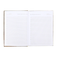 Ежедневник недатированный,ованный, A5, 136 листов, Attomex. Arkona, твердая обложка, бумвинил с поролоном, ляссе, блок 70%, золотой