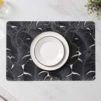 Салфетки сервировочные на стол &laquo;Мираж&raquo;, 4 шт, 30&times;45 см, цвет чёрный