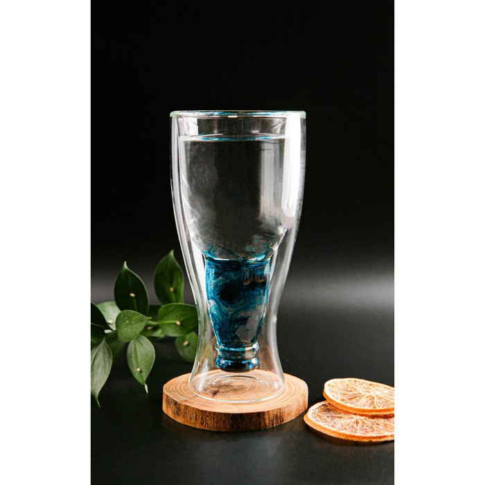 Бокал стеклянный пивной с двойными стенками Magistro &laquo;Дуо&raquo;, 400 мл, 8,5&times;8,5&times;18 см