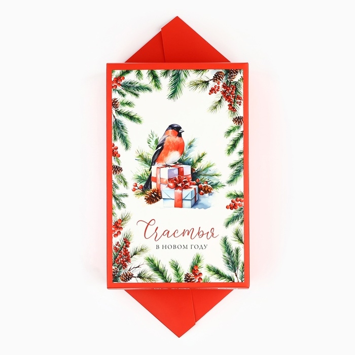 Подарочная коробка - конфета новогодняя складная &laquo;Счастья в Новом году&raquo;, 18 х 28 х 10 см, Новый год