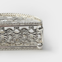 Салфетница декоративная &laquo;Птицы&raquo;, 14&times;4,5&times;8,5 см, цвет серебряный