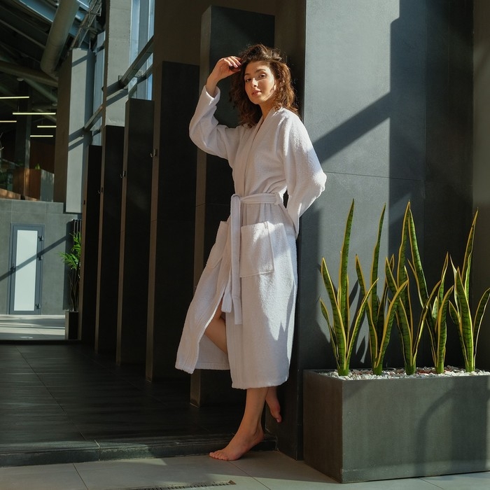 Халат махровый LoveLife Халат махровый LoveLife "Royal" цвет белый размер 46-48 (М) 100% хлопок, 330 гр/м2