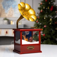 Светодиодная фигура &laquo;Граммофон&raquo; 16 &times; 38 &times; 18 см, пластик, батарейки ААх3 (не в комплекте), USB, свечение белое