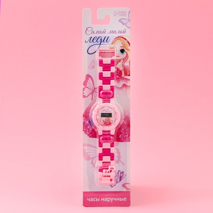 Часы наручные электронные &laquo;Самой милой леди&raquo;, с ремешком-конструктором