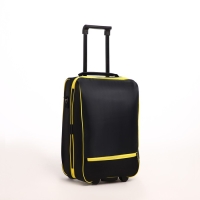 Чемодан детский 32 л (S) Sacvoyage, отдел на молнии, цвет чёрный/жёлтый