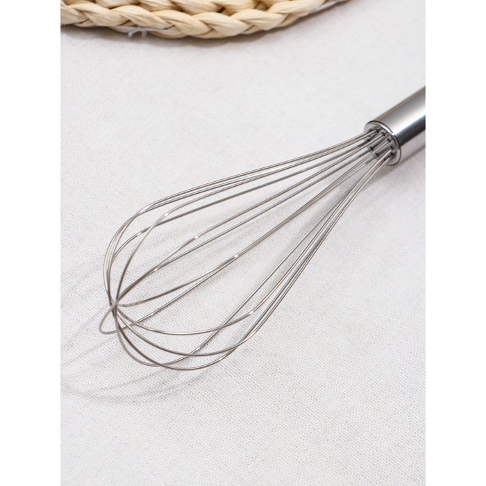 Венчик для взбивания Доляна &laquo;Стандарт&raquo;, 25&times;5.5 см, рабочая часть 13 см, серебристый