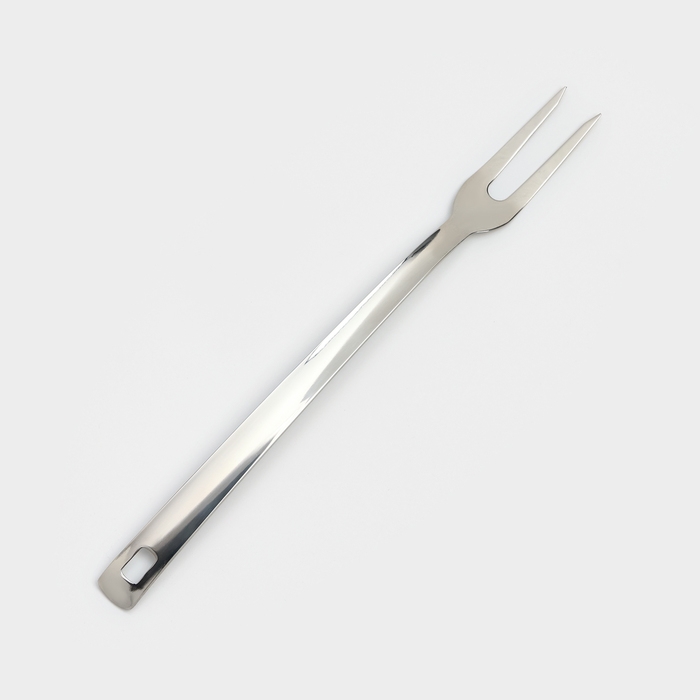 Вилка для мяса из нержавеющей стали Доляна Everyday, h=37&times;3 см, толщина 3 мм, цвет серебряный
