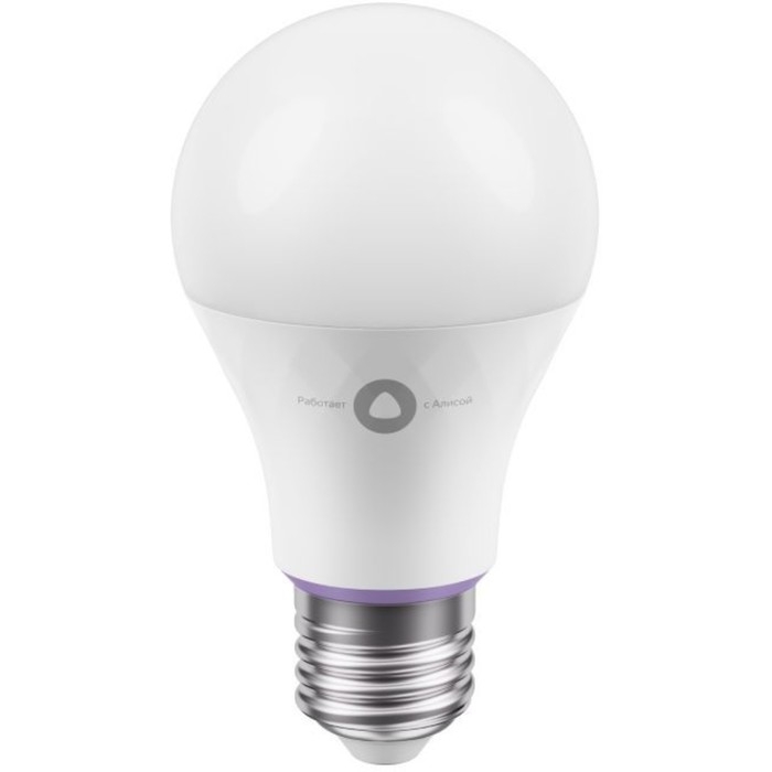 Умная лампа Яндекс, работает с Алисой, светодиодная, цветная, 8 Вт, 806 Лм, Е27, 220 В Умная лампа Яндекс, работает с Алисой, светодиодная, цветная, 8 Вт, 806 Лм, Е27, 220 В