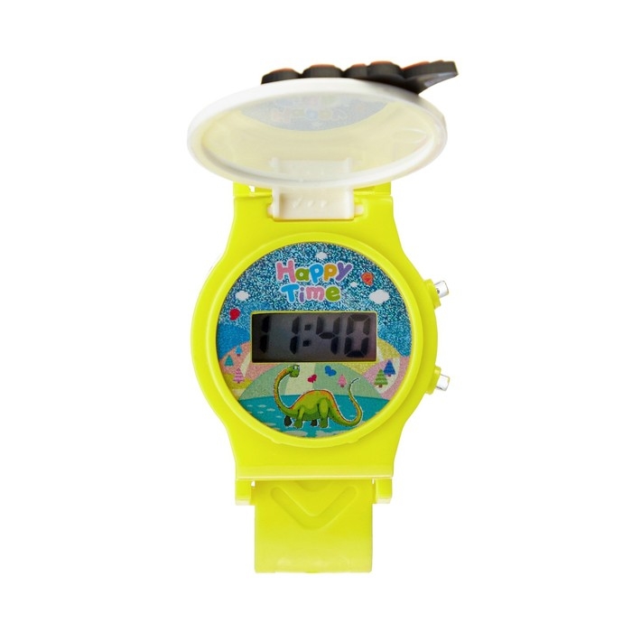 Часы наручные электронные детские "Дракончик", d-4 см, длина 20.5 см