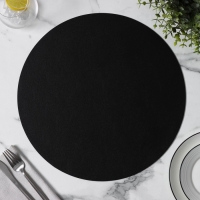Салфетка сервировочная на стол &laquo;Тэм&raquo;, d=38 см, цвет чёрный