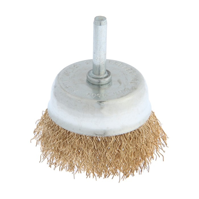 Щетка металлическая для дрели ТУНДРА, со шпилькой, Щетка металлическая для дрели ТУНДРА, со шпилькой, "чашка", 65 мм