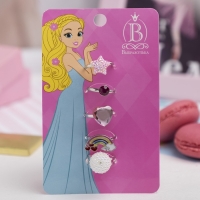 Набор детских колец &laquo;Выбражулька&raquo; радость, форма МИКС, цветные