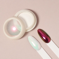 Втирка для ногтей, с аппликатором, цвет металлик