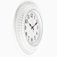 Часы настенные, интерьерные "Классика", бесшумные, d-40 см, белые Часы настенные, интерьерные "Классика", бесшумные, d-40 см, белые
