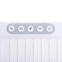 Музыкальное пианино звук, свет, цвет белый