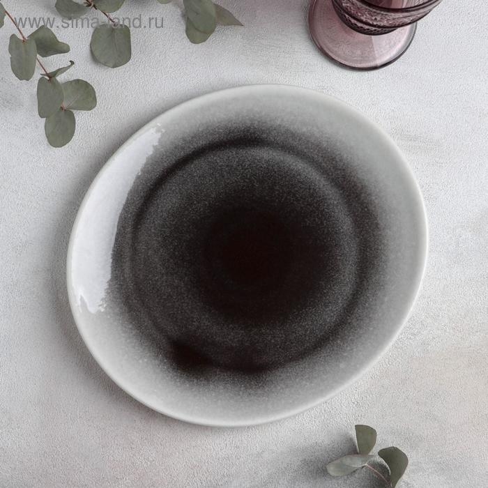 Блюдо фарфоровое для подачи Magistro &laquo;Сиам&raquo;, 26&times;23 см, цвет серый