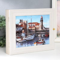 Ключница "Берег" молочный дуб  26х31 см МИКС