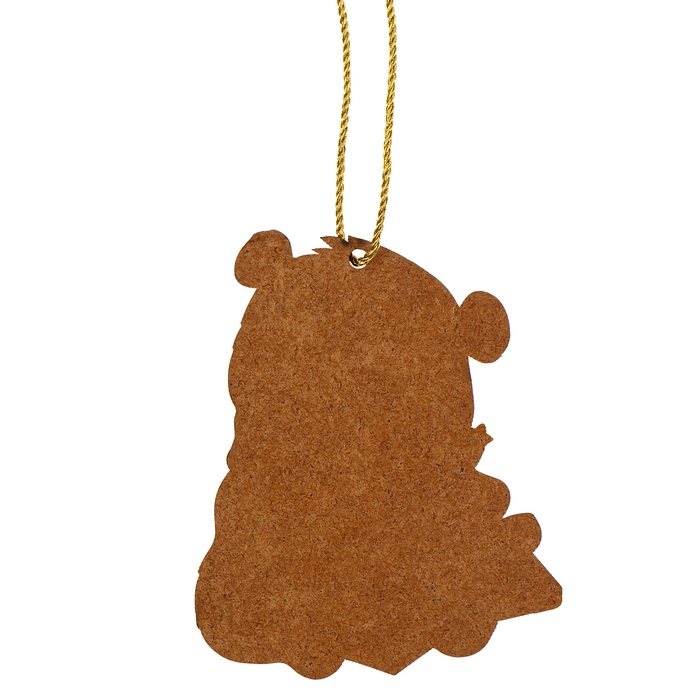 Ёлочная деревянная подвеска &laquo;Новый год! Белый мишка&raquo;