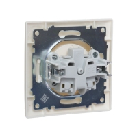 Розетка одноместная Luazon Lighting "Антей", 10 А, скрытая, без з/к, белая