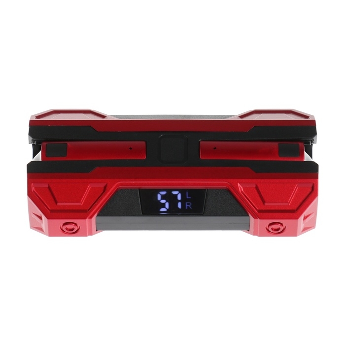 Наушники беспроводные K26, TWS, вкладыши, BT 5.0, 35/260 мАч, дисплей, красные Наушники беспроводные K26, TWS, вкладыши, BT 5.0, 35/260 мАч, дисплей, красные