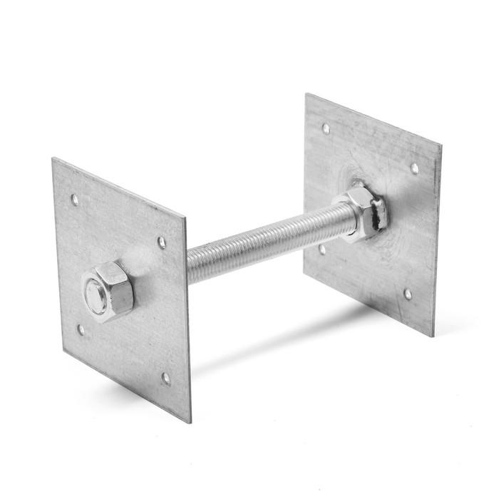 Анкер ЛОМ, регулируемый по высоте, оцинкованный, М20х200х120 мм