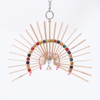 Игрушка для птиц "Веер" с колокольчиком, натуральное дерево, 25 х 20 см Игрушка для птиц "Веер" с колокольчиком, натуральное дерево, 25 х 20 см