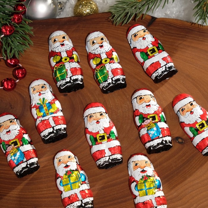 Шоколад молочный фигурный "Санты", 85&plusmn;5 г