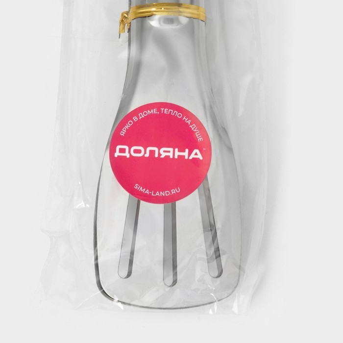 Щипцы кухонные Доляна &laquo;Яркость&raquo;, 201 сталь, 34&times;4,5 см, цвет красный