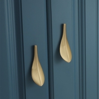 Ручка-скоба CAPPIO "Лепесток" RSC017, м/о 32 мм, 88х30 мм, цвет сатиновое золото