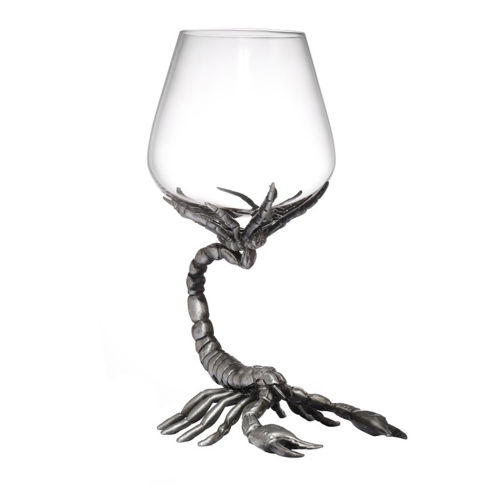 Бокал для коньяка "Скорпион", 550 мл, серебро