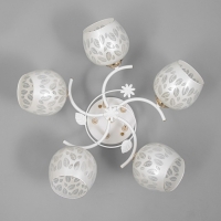 Люстра "Фания" 5хЕ27 40Вт бело-золотой 58х58х27 см BayerLux Люстра "Фания" 5хЕ27 40Вт бело-золотой 58х58х27 см BayerLux