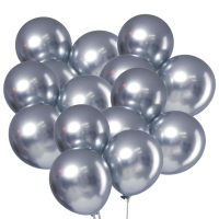 Шар латексный 9" &laquo;Хром&raquo;, металл, набор 100 шт., цвет серебряный