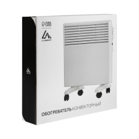Обогреватель конвекторный Luazon LКO-02, напольный, 1000 Вт, 18 м&sup2;, 2 режима, белый