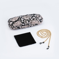 Футляр для очков, салфетка, цепочка, набор Футляр для очков, салфетка, цепочка, набор